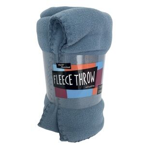 Steel Blue 60 x 70 Inches Soft Fleece Throw by Student Lounge.  New with Tags.